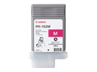 Canon PFI-102 M - 130 ml - fargestoffbasert magenta - original - blekkbeholder - for imagePROGRAF iPF500, iPF510, IPF600, iPF605, iPF610, iPF700, iPF710, iPF720, LP17, LP24