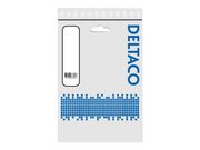 Deltaco Strømforlengelseskabel - IEC 60320 C14 rett til CEE 7/4 (hunn) rett - AC 250 V - 10 A - 50 cm - svart (DEL-109P-50)