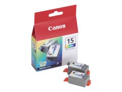 Canon BCI-15 Colour Twin Pack - 2-pack - farge (cyan, magenta, gul) - original - blekkbeholder
