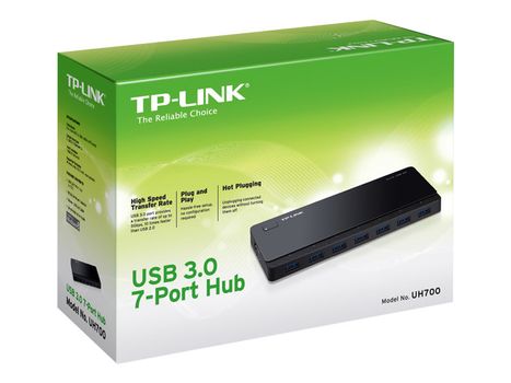 TP-Link UH700 - Hub - 7 x SuperSpeed USB 3.0 - stasjonær (UH700)