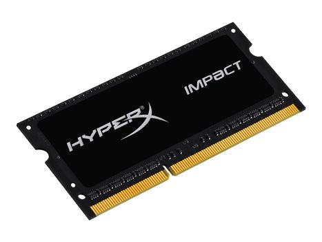 Kingston HyperX Impact Black Series - DDR3L - 4 GB - SO DIMM 204-pin - 1866 MHz / PC3L-14900 - CL11 - 1.35 / 1.5 V - ikke-bufret - ikke-ECC (HX318LS11IB/4)