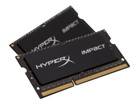 Kingston HyperX Impact Black Series - DDR3L - 16 GB: 2 x 8 GB - SO DIMM 204-pin - 1600 MHz / PC3L-12800 - CL9 - 1.35 / 1.5 V - ikke-bufret - ikke-ECC (HX316LS9IBK2/16)