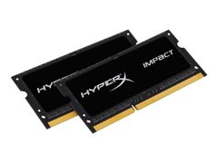Kingston HyperX Impact Black Series - DDR3L - sett - 8 GB: 2 x 4 GB - SO DIMM 204-pin - 2133 MHz / PC3L-17000 - ikke-bufret