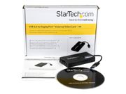 StarTech USB 3.0 to DisplayPort Adapter 4K Ultra HD, DisplayLink Certified,  Video Converter w/ External Graphics Card - Mac & Windows (USB32DP4K) - ekstern videoadapter - DisplayLink DL-5500 - 1 GB - svart (USB32DP4K)