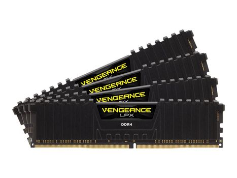 Corsair Vengeance LPX - DDR4 - 64 GB: 4 x 16 GB - DIMM 288-pin - 2666 MHz / PC4-21300 - CL16 - 1.2 V - ikke-bufret - ikke-ECC - svart (CMK64GX4M4A2666C16)