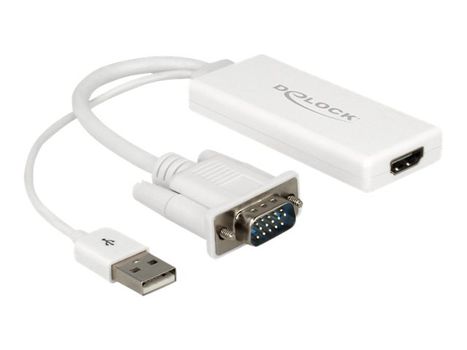 Delock video/ audio-adapter - HDMI / VGA / USB - 25 cm (62460)