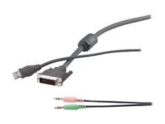 Belkin OmniView - video- / USB- / lydkabelsett - 3 m