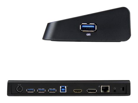 StarTech USB 3.0 Docking Station Dual Monitor with HDMI & 4K DisplayPort,  4x USB-A, Gigabit Ethernet, USB Type A Universal Laptop Dock with USB 3.1 Gen 1 Hub (5 Gbps) and Charging - Mac, Windows, Chrome (USB3D (USB3DOCKHDPC)