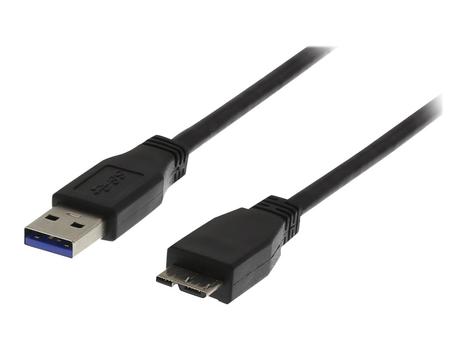 Deltaco USB-A - USB Micro-B-kabel - 2m (USB3-020S)