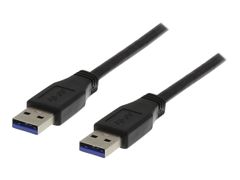 Deltaco USB3-210 - USB-kabel - USB-type A (hann) til USB-type A (hann) - USB 3.0 - 1 m - svart