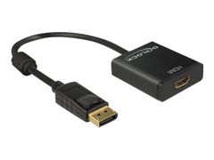 Delock Adapter Displayport 1.2 male > HDMI female 4K Active - videokonverter - Parade PS171 - svart