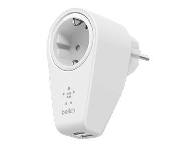 Belkin BOOST UP 2-Port Swivel Charger + Outlet strømadapter - power CEE 7/7, 2 x USB - 12 watt (F8M102VF)