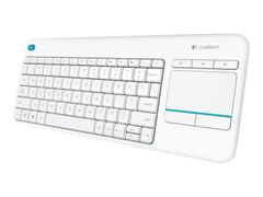 Logitech Wireless Touch Keyboard K400 Plus - tastatur - Nordisk - hvit Inn-enhet