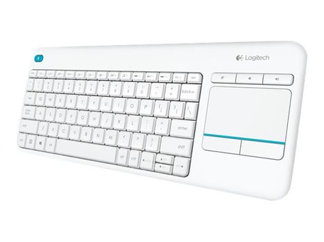 Logitech Wireless Touch Keyboard K400 Plus - tastatur - Nordisk - hvit (920-007142)
