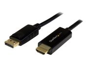 StarTech 6.5 ft / 2m DisplayPort to HDMI converter cable - 4K (DP2HDMM2MB) - adapterkabel - DisplayPort / HDMI - 2 m (DP2HDMM2MB)