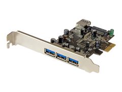 StarTech 4-port PCI Express USB 3.0 Card - USB-adapter - PCIe 2.0 lav profil - USB 3.0 x 4