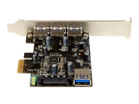 StarTech 4-port PCI Express USB 3.0 Card - USB-adapter - PCIe 2.0 lav profil - USB 3.0 x 4 (PEXUSB3S42)