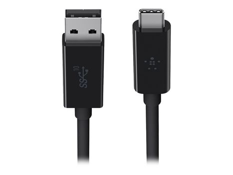 Belkin 3.1 USB-A to USB-C Cable - USB-kabel - USB-type A (hann) til USB-C (hann) - USB 3.1 - 91.4 cm - svart