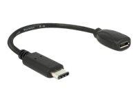 Delock USB type C-adapter - 24 pin USB-C til Micro-USB type B - 15 cm
