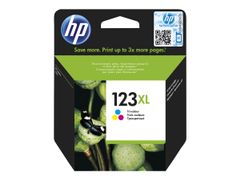 HP 123XL - farge (cyan, magenta, gul) - original - blekkpatron