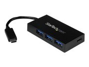 StarTech 4-Port USB 3.0 Hub - Powered USB 3.1 Gen 1 Hub - USB-C to 1x USB-C and 3x USB-A Adapter - USB-C Port Expander (HB30C3A1CFB) - hub - 4 porter (HB30C3A1CFB)
