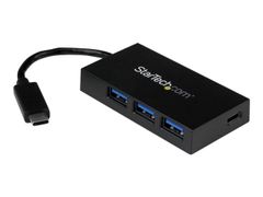 StarTech 4-Port USB 3.0 Hub - Powered USB 3.1 Gen 1 Hub - USB-C to 1x USB-C and 3x USB-A Adapter - USB-C Port Expander (HB30C3A1CFB) - hub - 4 porter