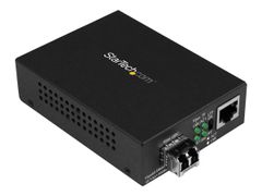 StarTech Multimode (MM) LC Fiber Media Converter for 10/100/1000 Network - 550m - Gigabit Ethernet - 850nm - with SFP Transceiver (MCM1110MMLC) - fibermedieomformer - 10Mb LAN, 100Mb LAN, 1GbE
