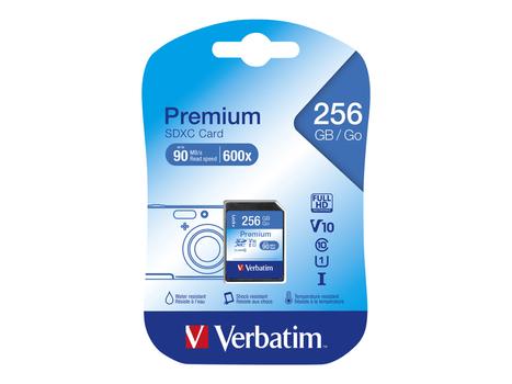 Verbatim Premium - flashminnekort - 256 GB - SDXC UHS-I (44026)