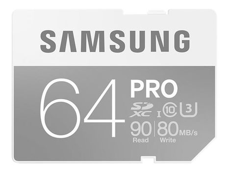 Samsung Pro - flashminnekort - 64 GB - SDXC UHS-I (MB-SG64E/EU)