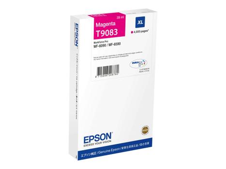 Epson T9083 - XL-størrelse - magenta - original - blekkpatron (C13T908340)