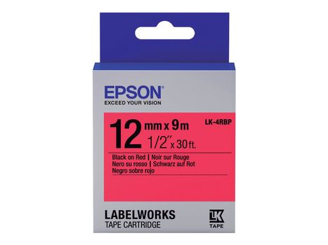 Epson LabelWorks LK-4RBP - merketape - 1 kassett(er) - Rull (1,2 cm x 9 m) (C53S654007)