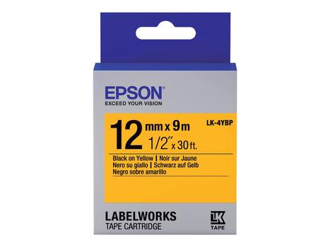 Epson LK-4YBP - merketape - 1 kassett(er) - Rull (1,2 cm x 9 m) (C53S654008)