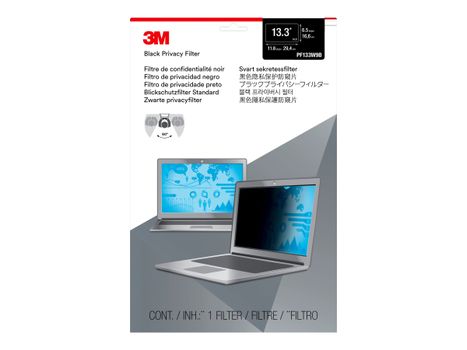 3M personvernfilter for 13.3" Laptops 16:9 with COMPLY - notebookpersonvernsfilter (PF133W9B)