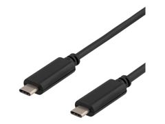 Deltaco USBC-1053 - USB-kabel - USB-C (hann) til USB-C (hann) - USB 3.1 - 50 cm - svart