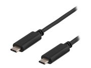 Deltaco USBC-1054 - USB-kabel - USB-C (hann) til USB-C (hann) - USB 3.1 - 1 m - svart (USBC-1054)