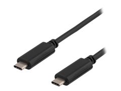 Deltaco USBC-1054 - USB-kabel - USB-C (hann) til USB-C (hann) - USB 3.1 - 1 m - svart