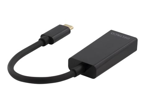 Deltaco USBC-DP - ekstern videoadapter - svart (USBC-DP)