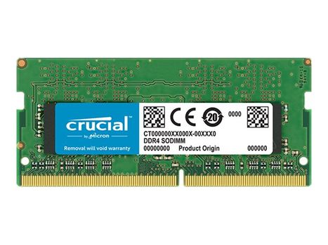 Crucial DDR4 - 4 GB - SO DIMM 260-pin - 2400 MHz / PC4-19200 - CL17 - 1.2 V - ikke-bufret - ikke-ECC (CT4G4SFS824A)