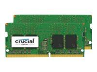 Crucial DDR4 - 16 GB: 2 x 8 GB - SO DIMM 260-pin - 2400 MHz / PC4-19200 - CL17 - 1.2 V - ikke-bufret - ikke-ECC