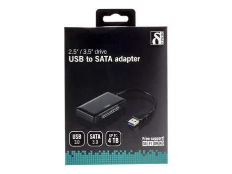 Deltaco USB3-SATA6G3 - Diskkontroller - SATA 6Gb/s - USB 3.0 (USB3-SATA6G3)