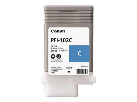Canon PFI-102 C - cyan - original - blekkbeholder (0896B001)