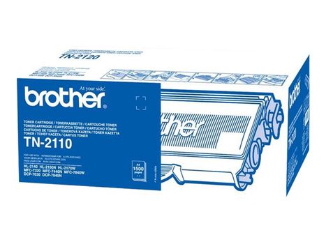 Brother TN-2110 - Svart - original - tonerpatron - for Brother DCP-7030, 7040, 7045, HL-2140, 2150, 2170, MFC-7320, 7440, 7840; Justio DCP-7040 (TN2110)