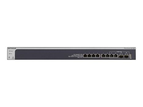 Netgear XS708T - Switch - L3 Lite - smart - 8 x 10GBase-T + 2 x delt 10 Gigabit SFP+ - stasjonær,  rackmonterbar (XS708T-100NES)