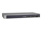 Netgear XS708T - Switch - L3 Lite - smart - 8 x 10GBase-T + 2 x delt 10 Gigabit SFP+ - stasjonær,  rackmonterbar (XS708T-100NES)