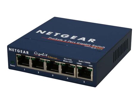 Netgear GS105 - Switch - 5 x 10/ 100/ 1000 - stasjonær (GS105GE)