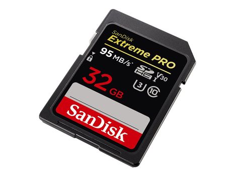 SanDisk Extreme Pro - Flashminnekort - 32 GB - Video Class V30 / UHS Class 3 / Class10 - 633x - SDHC UHS-I (SDSDXXG-032G-GN4IN)