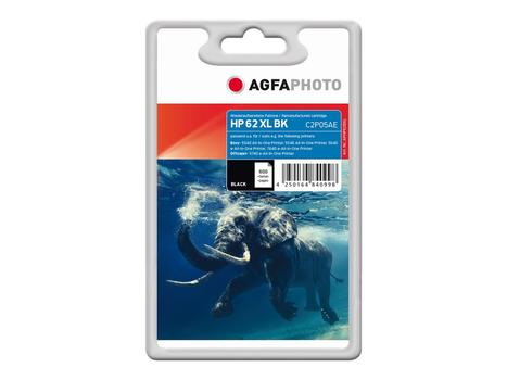 AGFAPHOTO svart - kompatibel - gjenfabrikert - blekkpatron (alternativ for: HP 62XL, HP C2P05AE) (APHP62BXL)