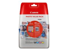 Canon CLI-571 XL C/M/Y/BK Photo Value Pack - 4-pack - svart, gul, cyan, magenta - original - blekkbeholder / papirsett