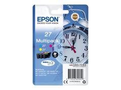 Epson 27 Multi-Pack - 3-pack - gul, cyan, magenta - original - blekkpatron