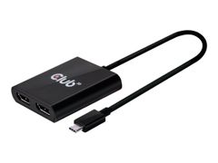 Club 3D SenseVision MST Hub USB Type C to DisplayPort 1.2 Dual Monitor - ekstern videoadapter